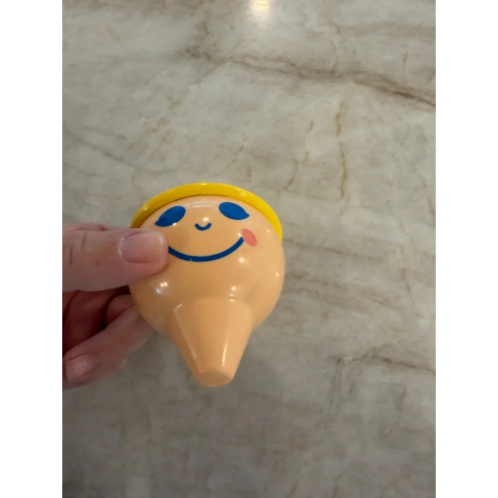 Vintage Baby Little Tikes clown spinning top Yellow & Beige Toy One Size